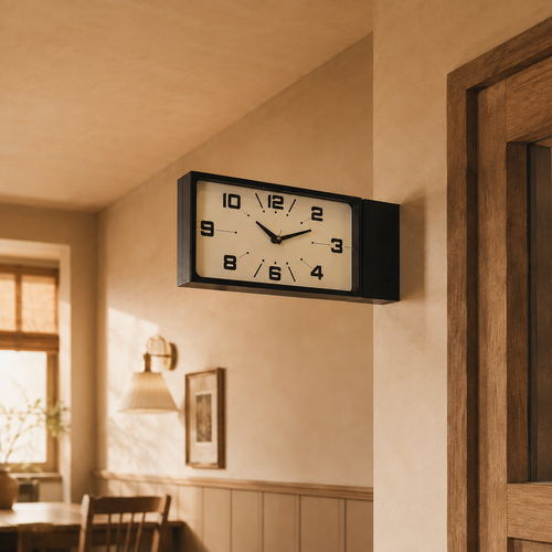 Liesor 2-in-1 Double-Sided Wall Clock