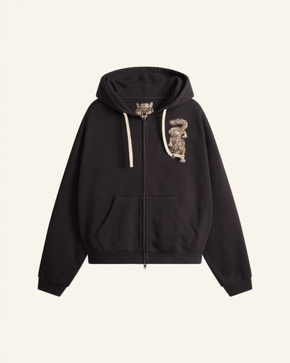 Liesor Embroidered Zip Hoodie