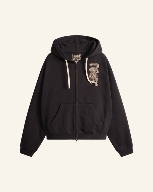 Liesor Embroidered Zip Hoodie