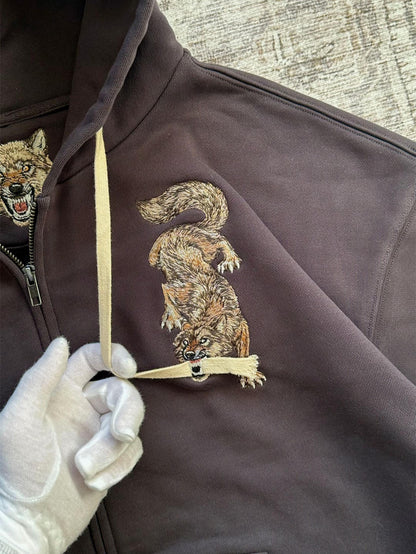 Liesor Embroidered Zip Hoodie